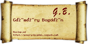 Gömöry Bogdán névjegykártya